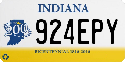 IN license plate 924EPY