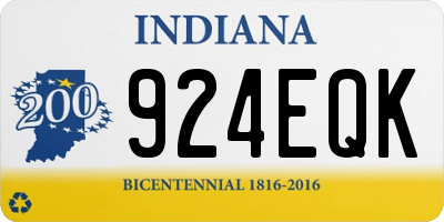 IN license plate 924EQK