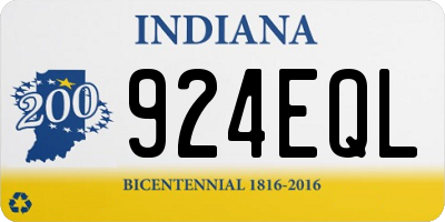 IN license plate 924EQL