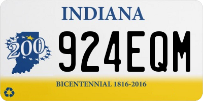 IN license plate 924EQM
