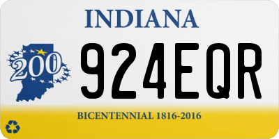 IN license plate 924EQR