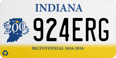 IN license plate 924ERG