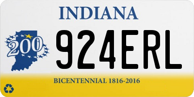 IN license plate 924ERL