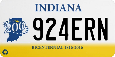 IN license plate 924ERN