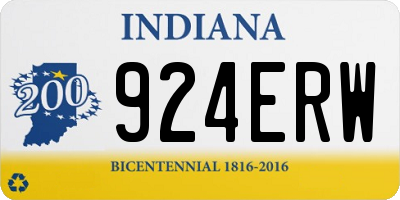 IN license plate 924ERW