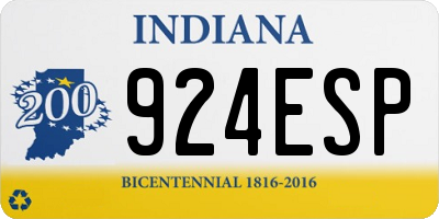 IN license plate 924ESP