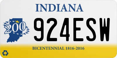IN license plate 924ESW