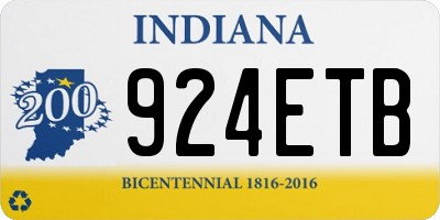 IN license plate 924ETB
