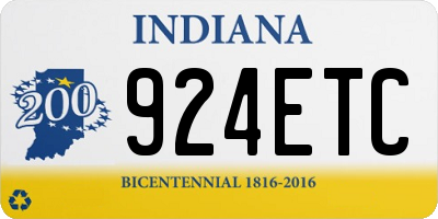 IN license plate 924ETC