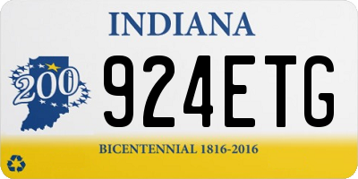 IN license plate 924ETG