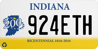 IN license plate 924ETH