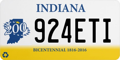 IN license plate 924ETI