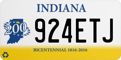 IN license plate 924ETJ