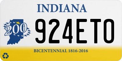IN license plate 924ETO