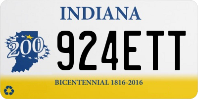 IN license plate 924ETT