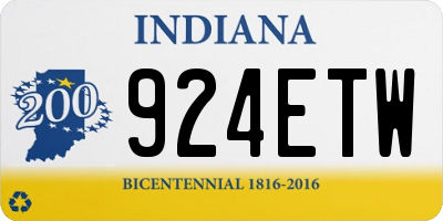 IN license plate 924ETW
