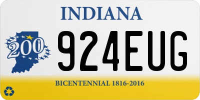 IN license plate 924EUG