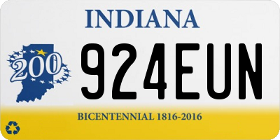 IN license plate 924EUN