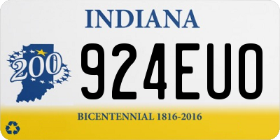 IN license plate 924EUO