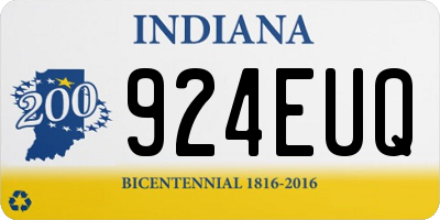 IN license plate 924EUQ