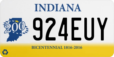 IN license plate 924EUY