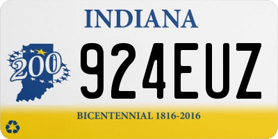 IN license plate 924EUZ