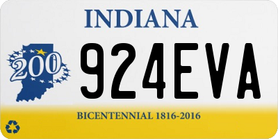 IN license plate 924EVA