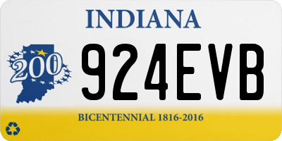 IN license plate 924EVB