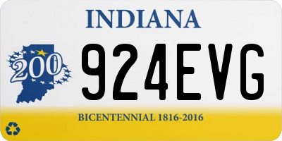 IN license plate 924EVG
