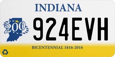 IN license plate 924EVH