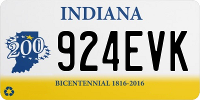 IN license plate 924EVK
