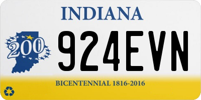 IN license plate 924EVN