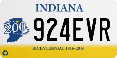 IN license plate 924EVR