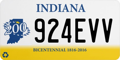 IN license plate 924EVV
