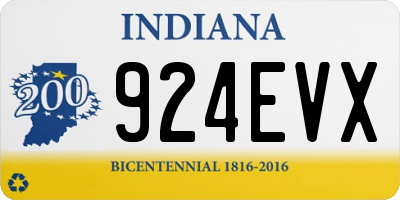 IN license plate 924EVX