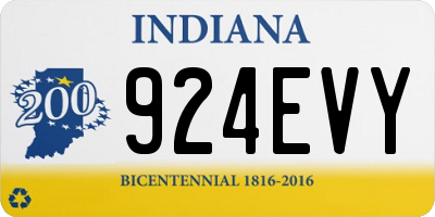 IN license plate 924EVY