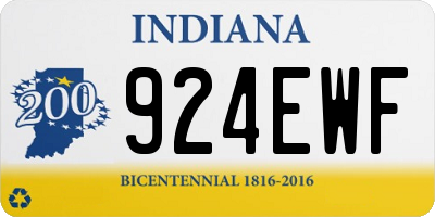 IN license plate 924EWF