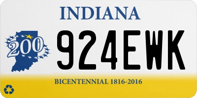 IN license plate 924EWK
