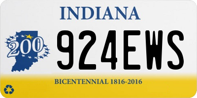 IN license plate 924EWS