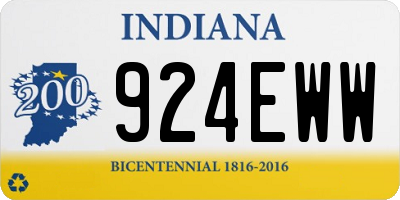 IN license plate 924EWW