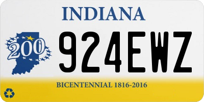 IN license plate 924EWZ