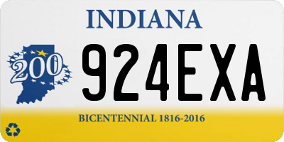 IN license plate 924EXA