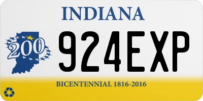 IN license plate 924EXP
