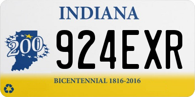 IN license plate 924EXR