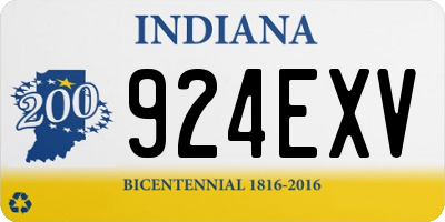 IN license plate 924EXV