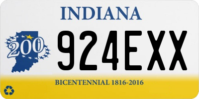 IN license plate 924EXX