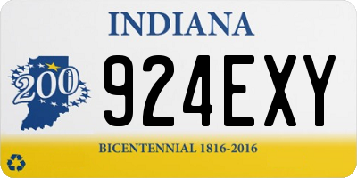 IN license plate 924EXY