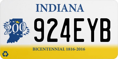 IN license plate 924EYB