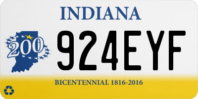 IN license plate 924EYF