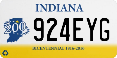 IN license plate 924EYG